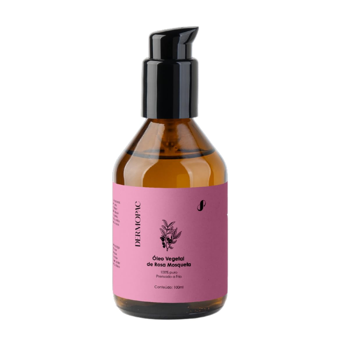 Dermopac Óleo Vegetal de Rosa Mosqueta, 100% Puro Natural, Hidratante Facial e Corporal, 100ml