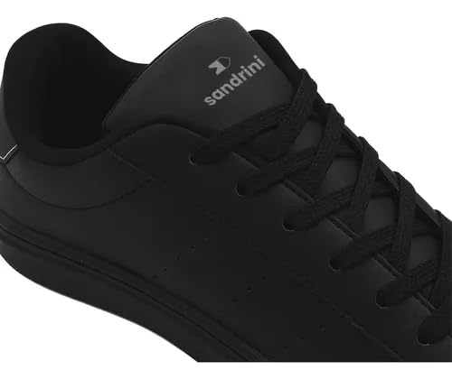 Tênis Masculino Sandrini Casual Sapatênis Confortável Dia a Dia Urbano (Preto, BR, Adulto, Numérico, 40)