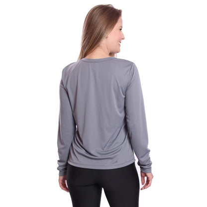Kit 2 Camisetas Feminina Manga Longa Proteção Solar UV 50 (G, Rosa, Cinza)