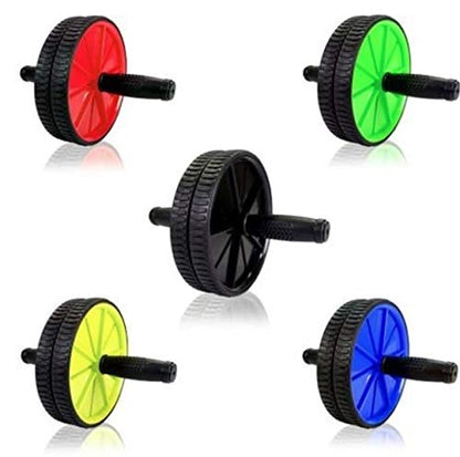 Roda Exercícios Abdominal Funcional Rolo Fitness Treino Multicolor