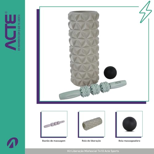 Acte Sports, Kit de Liberação Miofascial Superfície Texturizada Automassagem Relaxamento Muscular, T410