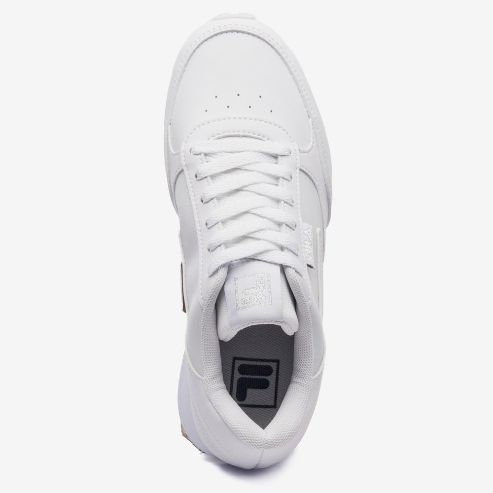 Tenis Fila Renno Classic Sl Feminino, White/Silver, 36