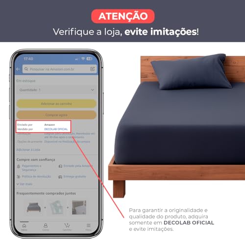 Decolab Jogo de Lençol Malha 100% Algodão Extra Macio - Roupa De Cama Antiácaro, Inclui Lençol Com Elástico (Forro) E Fronhas (Azul-marinho, Solteiro Simples)