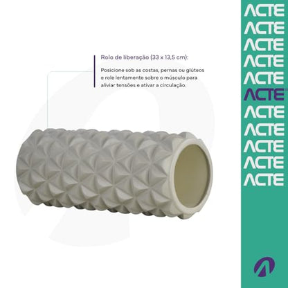 Acte Sports, Kit de Liberação Miofascial Superfície Texturizada Automassagem Relaxamento Muscular, T410