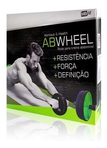 Roda Exercícios Abdominal Funcional Rolo Fitness Treino Multicolor