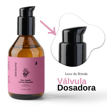 Dermopac Óleo Vegetal de Rosa Mosqueta, 100% Puro Natural, Hidratante Facial e Corporal, 100ml