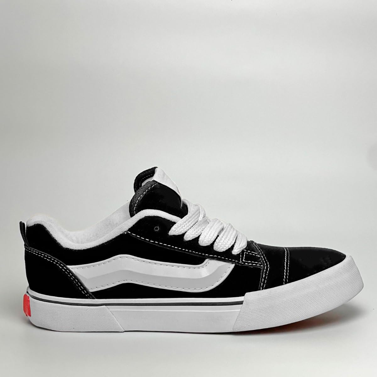 Tenis Casual Feminino Masculino Academia Skatista Knu Orks Confortavel (Preto Branco, BR, Adulto, Numérico, 41)
