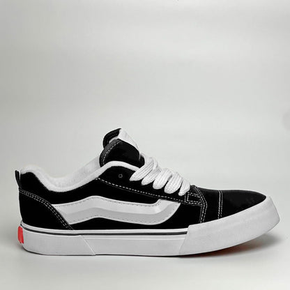Tenis Casual Feminino Masculino Academia Skatista Knu Orks Confortavel (Preto Branco, BR, Adulto, Numérico, 41)
