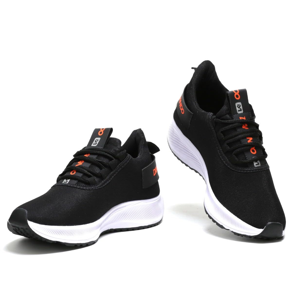 Tênis Masculino para Corrida, Caminhada e Academia, Preto/Branco (Preto/Laranja, BR, Adulto, Numérico, 40)