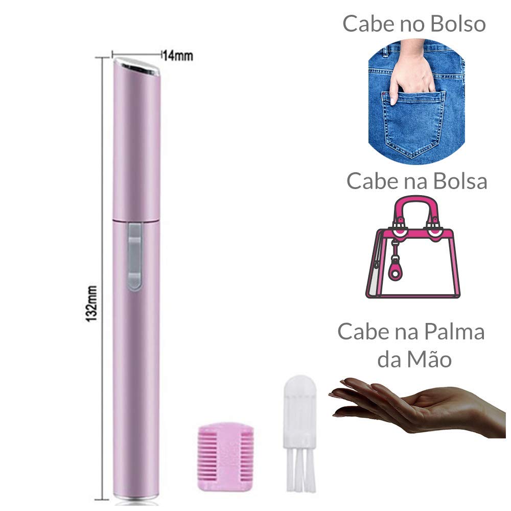 Mini Depilador Elétrico Buço Sobrancelha Nariz Virilha Axila Super