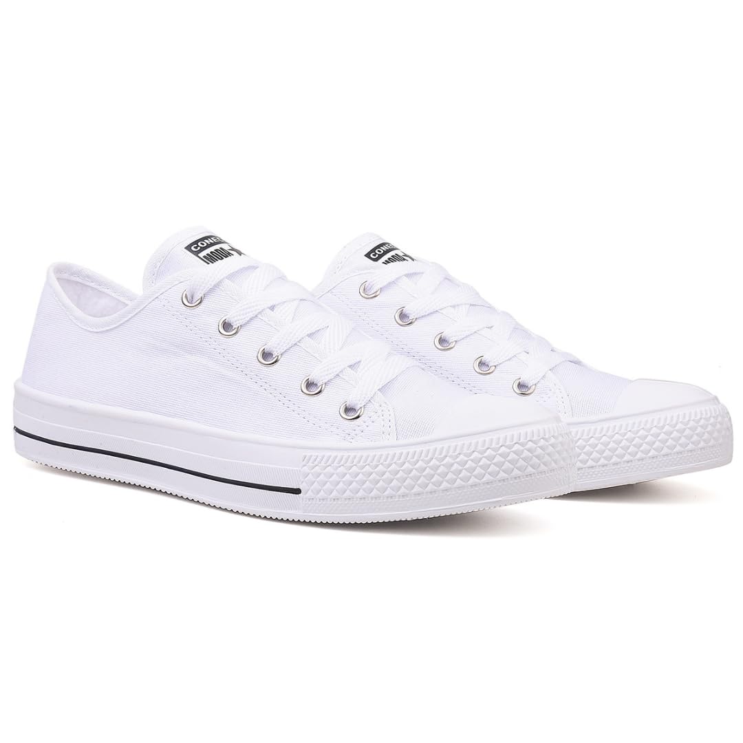 Tenis Casual Feminino Cano Baixo Branco Moda Leve (37/38, Branco)