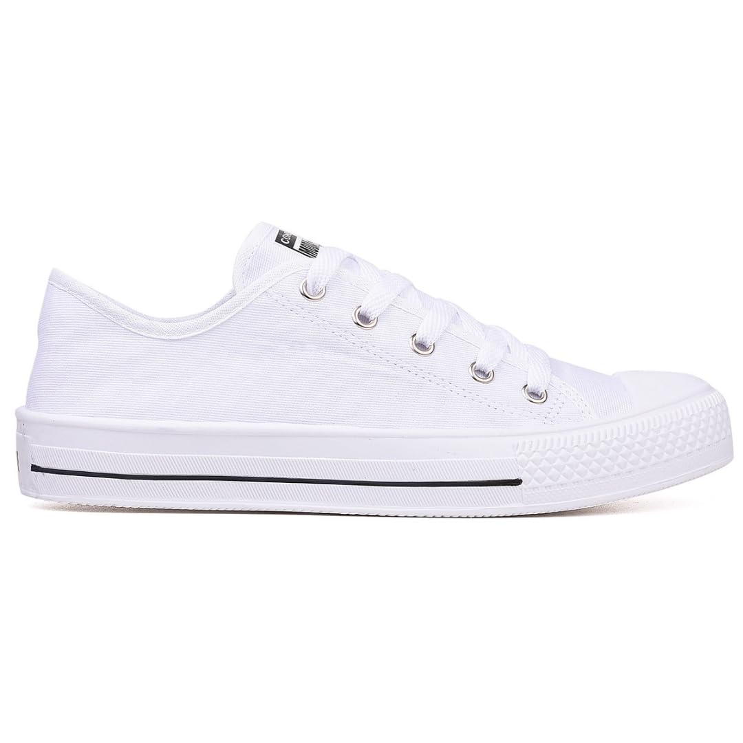 Tenis Casual Feminino Cano Baixo Branco Moda Leve (37/38, Branco)