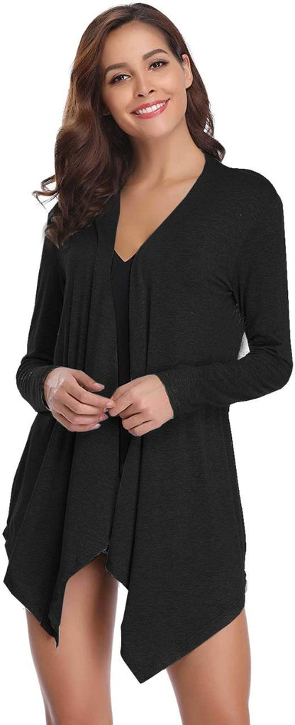 Cardigan Feminino Estilo Slim Confortável Fashion Para Mulheres – Slim Fitness – Preto EGG