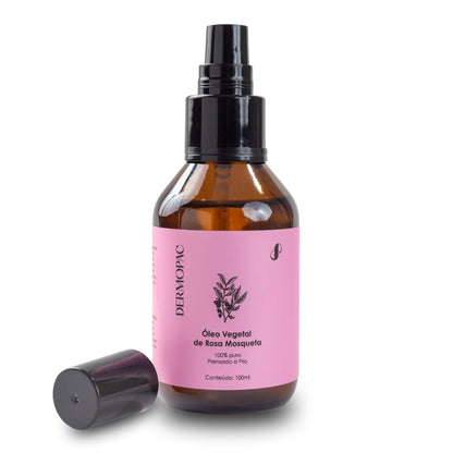 Dermopac Óleo Vegetal de Rosa Mosqueta, 100% Puro Natural, Hidratante Facial e Corporal, 100ml
