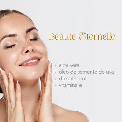 Sérum Facial Hidratante e Revitalizante Rejuvenescedor Beauté Éternelle 30 ml com Ácido Hialurônico (Aloe Vera, Óleo de Semente de Uva, D-panthenol, Vitamina E)