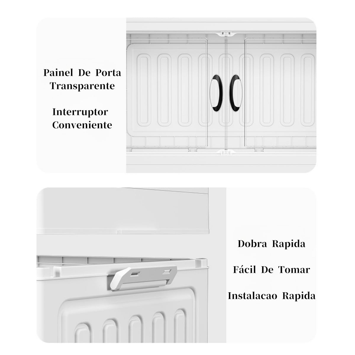 Armário Organizador Dobrável com Rodas 360°, 4 Camadas, 60x35x134.5cm, Caixa de Armazenamento Multiuso para Casa, Quarto, Cozinha