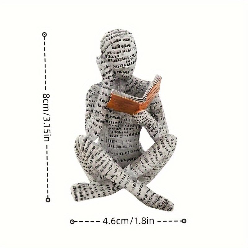 Figura de leitura abstrata moderna, decoração de casa exclusiva para quarto, mesa, escritório para amigos