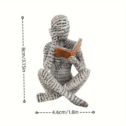 Figura de leitura abstrata moderna, decoração de casa exclusiva para quarto, mesa, escritório para amigos