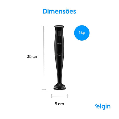 Mixer Vertical Turbo Chef Elgin 3 em 1 200W Preto 110v