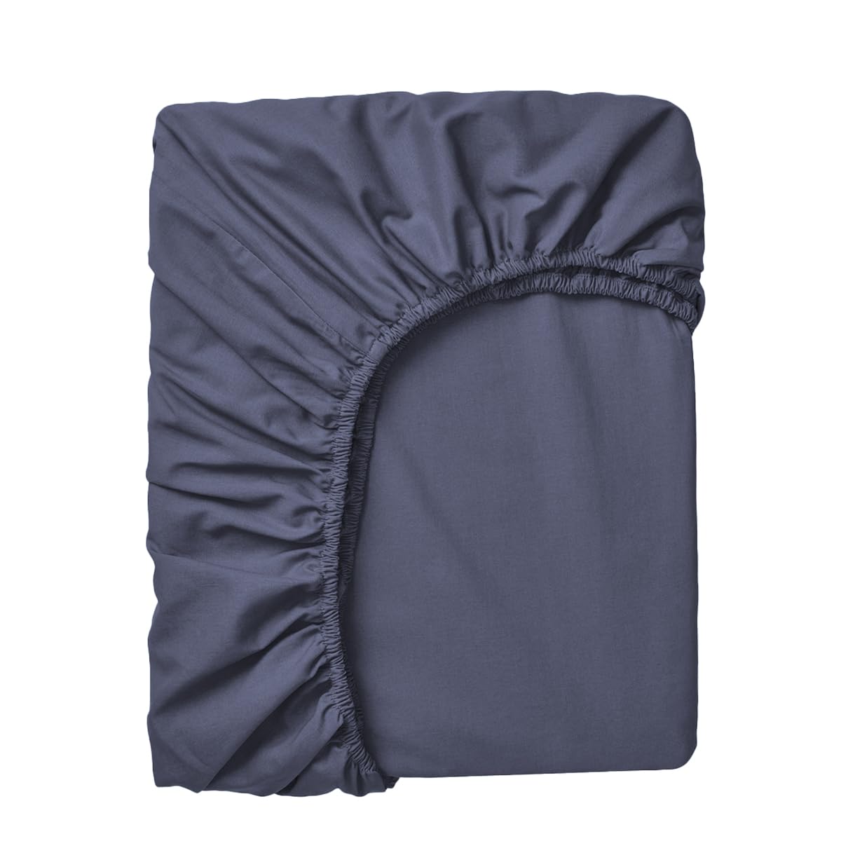 Decolab Jogo de Lençol Malha 100% Algodão Extra Macio - Roupa De Cama Antiácaro, Inclui Lençol Com Elástico (Forro) E Fronhas (Azul-marinho, Solteiro Simples)