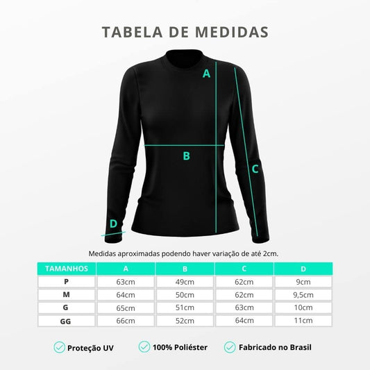 Kit 2 Camisetas Feminina Manga Longa Proteção Solar UV 50 (G, Rosa, Cinza)