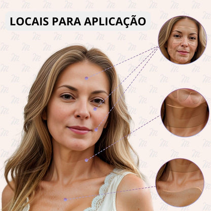 Kit Adesivo Anti Rugas em Silicone para Rosto, Colo e Pescoço, 18 Peças, Reutilizável e Lavável, Skin Care