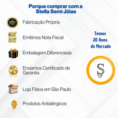 Colar Nossa Senhora Aparecida Banhado Ouro 18k