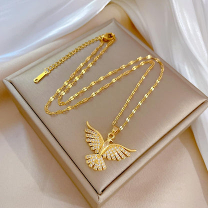 Colar Feminino "Exuberant Majesty" em Aço Inoxidável com Zircônias – Semijoia de Luxo – Inspiração Mitológica e Elegância Atemporal – Unissex – Acompanha Bolsa de Veludo