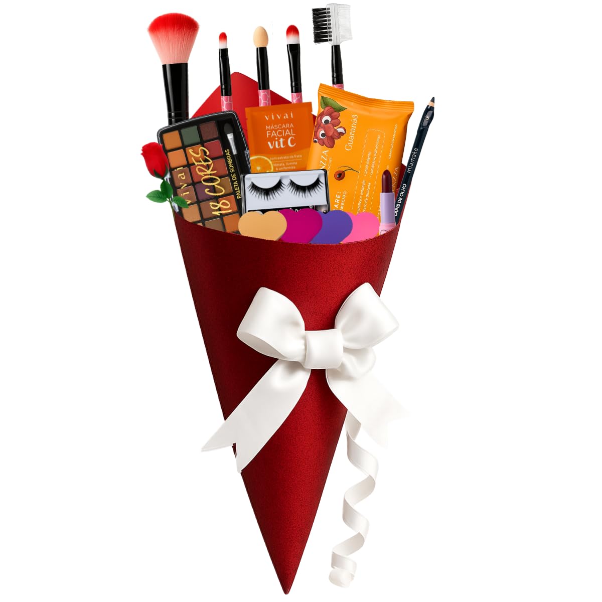 Buquê De Maquiagem Kit Completo Presente Lindo Make Top