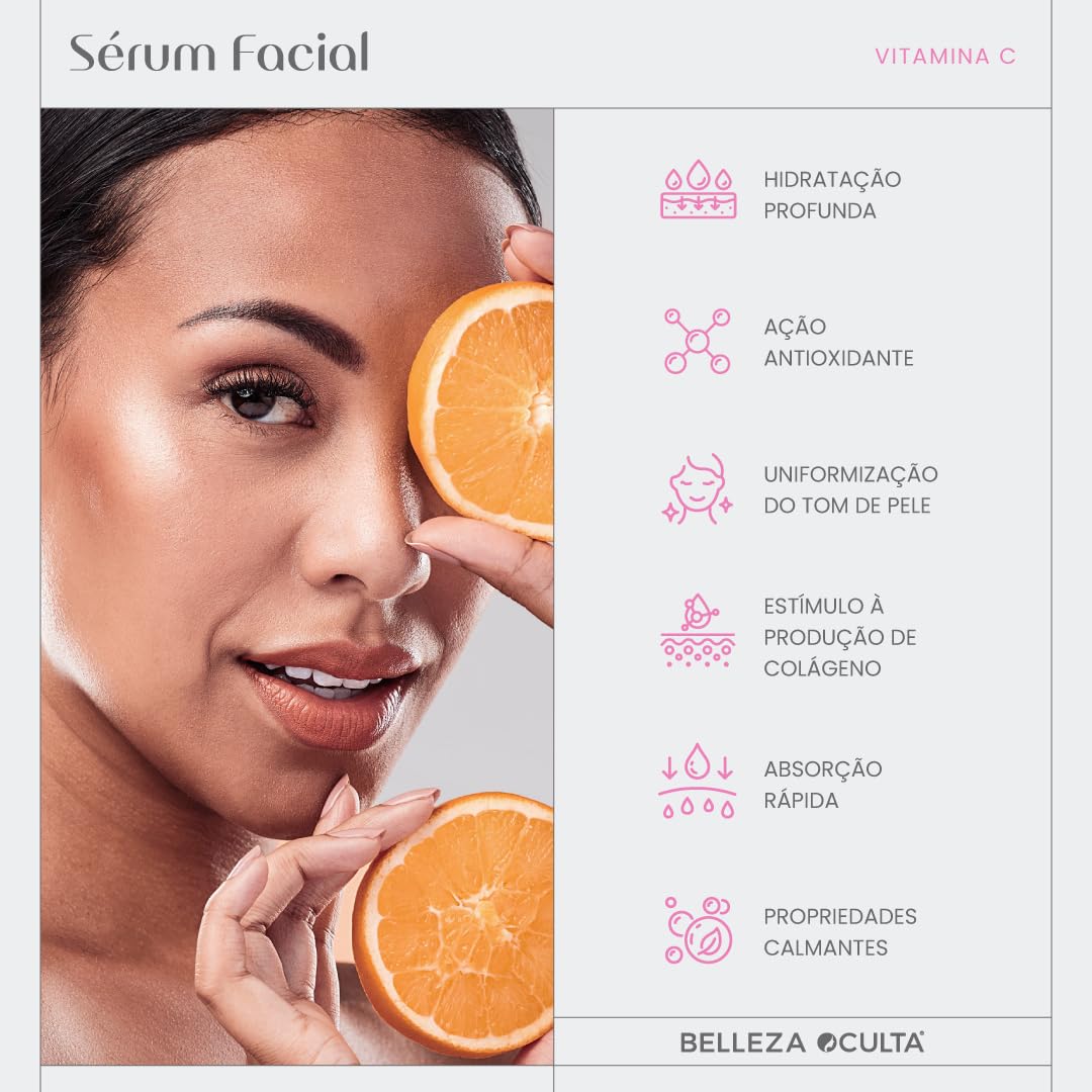 Serum Facial 30Ml Nano Vitamina C 10% + Ácido Ferúlico 0,5% - Belleza Oculta