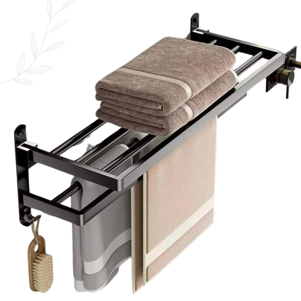 Toalheiro, Porta-Toalhas, Suporte Reforçado Dobrável 90° – Design Moderno e Versátil para Banheiro e Qualquer Ambiente da Casa