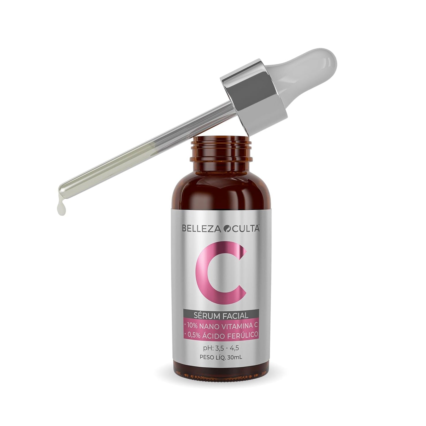 Serum Facial 30Ml Nano Vitamina C 10% + Ácido Ferúlico 0,5% - Belleza Oculta