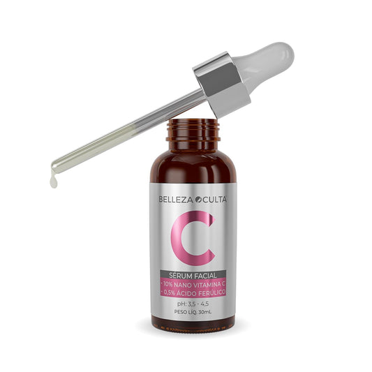 Serum Facial 30Ml Nano Vitamina C 10% + Ácido Ferúlico 0,5% - Belleza Oculta