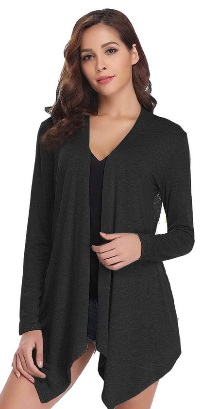 Cardigan Feminino Estilo Slim Confortável Fashion Para Mulheres – Slim Fitness – Preto EGG