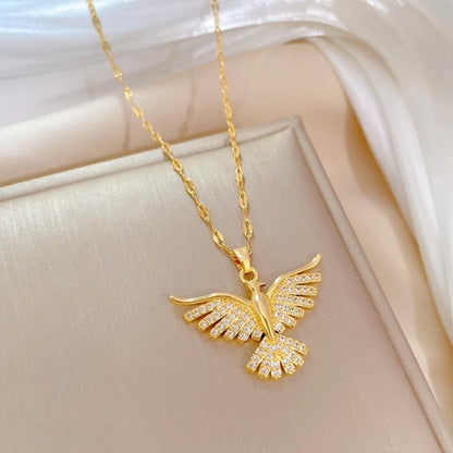 Colar Feminino "Exuberant Majesty" em Aço Inoxidável com Zircônias – Semijoia de Luxo – Inspiração Mitológica e Elegância Atemporal – Unissex – Acompanha Bolsa de Veludo