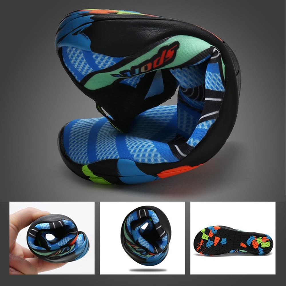 Sapatos aquáticos para mulheres e homens, meias aquáticas de secagem rápida, natação, praia, descalço, ioga, exercício, esportes, piscina, acampamento, calçados SXX02, Azul escuro, 10 Women/8 Men