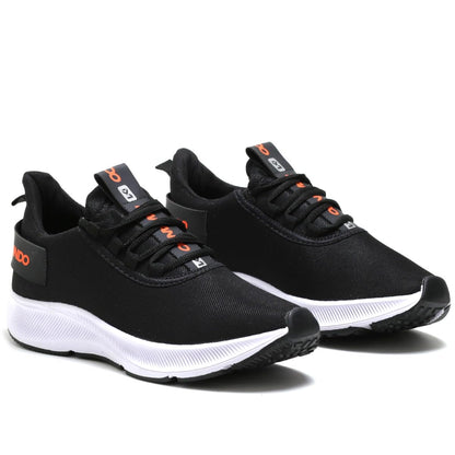 Tênis Masculino para Corrida, Caminhada e Academia, Preto/Branco (Preto/Laranja, BR, Adulto, Numérico, 40)