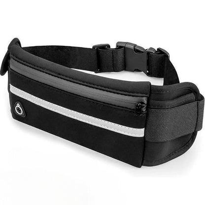 Pochete Esportiva Slim Fitness Cintura Antifurto para Caminhada Corrida Academia Bike Porta Celular Cinta Lazer Documento Doleira Feminina Masculina Impermeável Premium (Preto)