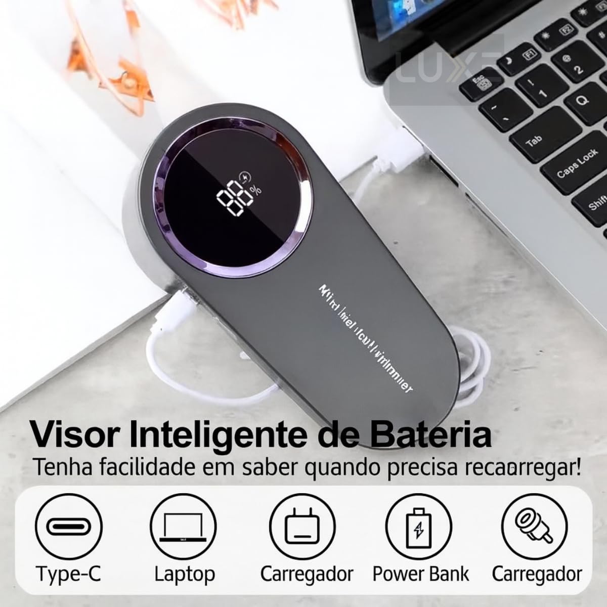 Papa Bolinhas de Roupa Elétrico Recarregável USB com Visor LED, Aparelho Removedor de Pelos e Fiapos Bolinhas de Roupas, Tecidos, Potente e Portátil