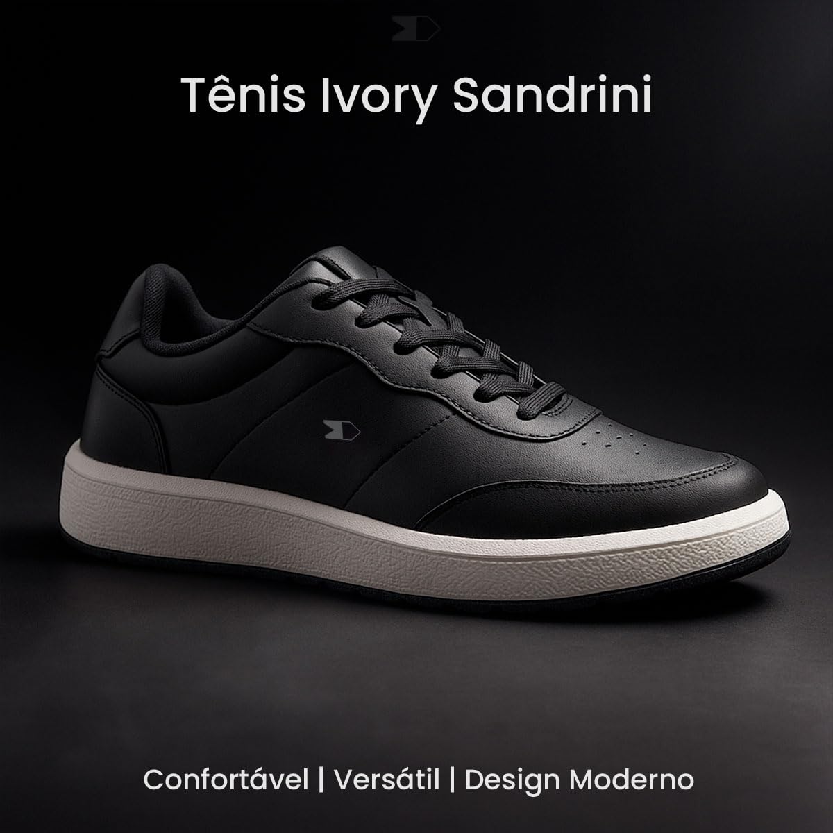 Tênis Masculino Sandrini Casual Confortável Sn-465 (Preto, BR, Adulto, Numérico, 41)