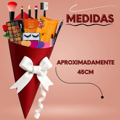 Buquê De Maquiagem Kit Completo Presente Lindo Make Top