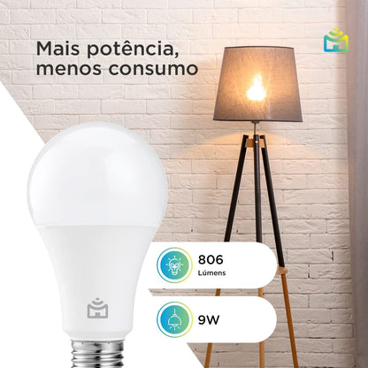 Smart Lâmpada Wi-Fi Positivo Casa Inteligente, Iluminação Branca (Quente e Fria) e RGB (Até 16 Milhões de Cores), 9W, 806 Lúmens, LED, Bivolt, Compatível com Alexa e Google Assistente