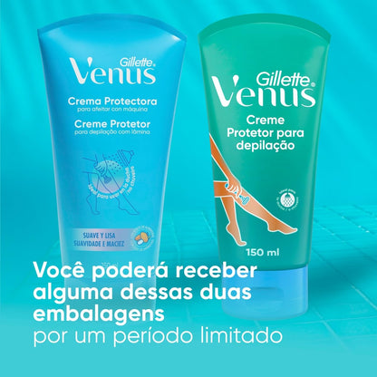 Gillette Venus Creme Protetor para Depilação com Óleo de Amêndoas, Depilação Corporal, 150mL