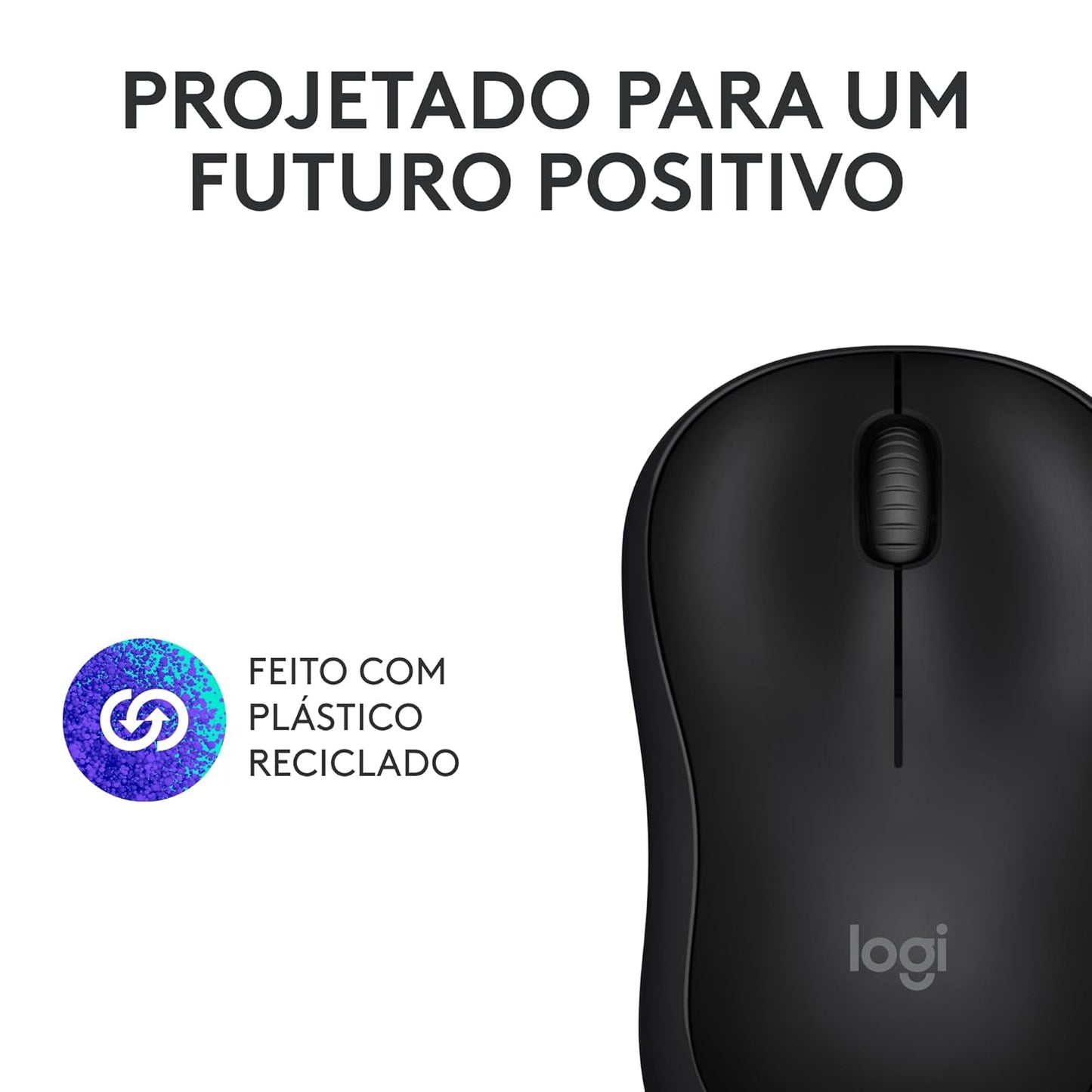 Mouse Sem Fio Logitech M240 com Conexão Bluetooth, Clique Silencioso, Design Ambidestro Compacto, Bateria de 18 Meses, Compatível com Windows, macOS, ChromeOS - Preto