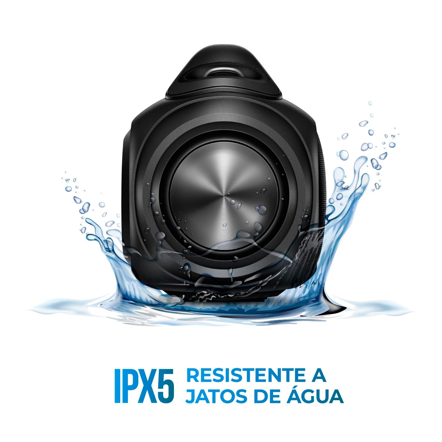 Caixa de Som Boombox AIWA BBS-02A 50W Bluetooth 8H IPX5 RGB USB