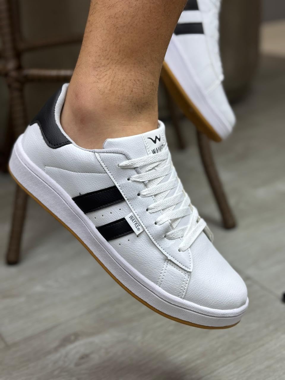 Tênis Masculino Sapatenis Casual Adulto e Juvenil Conforto Senseflex (Branco, BR, Adulto, Numérico, 36)