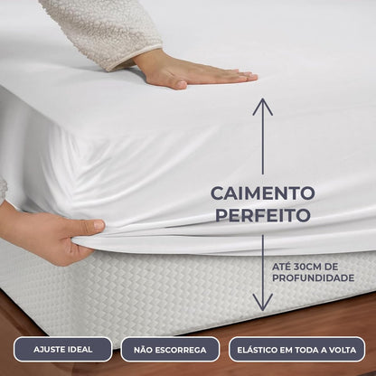 Decolab Jogo de Lençol Malha 100% Algodão Extra Macio - Roupa De Cama Antiácaro, Inclui Lençol Com Elástico (Forro) E Fronhas (Azul-marinho, Solteiro Simples)