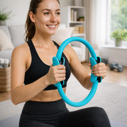 Anel de Pilates Yoga Tonificador com Pegadores em EVA Acessório para Treino Funcional em Casa