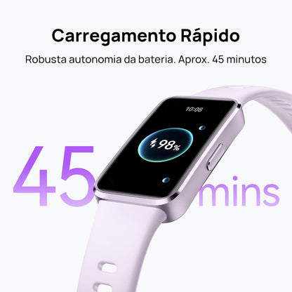Smartwatch, HUAWEI Band 10, Corpo Elegante em Liga de Alumínio, Análise do Sono em Nível Profissional, Assistente de Bem-estar Emocional, Relógio Smartwatch Compatível com Android e iOS, Azul