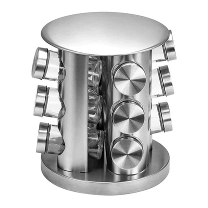 Porta Condimentos 12 Potes Base Giratória Futuro Casa Fuy428